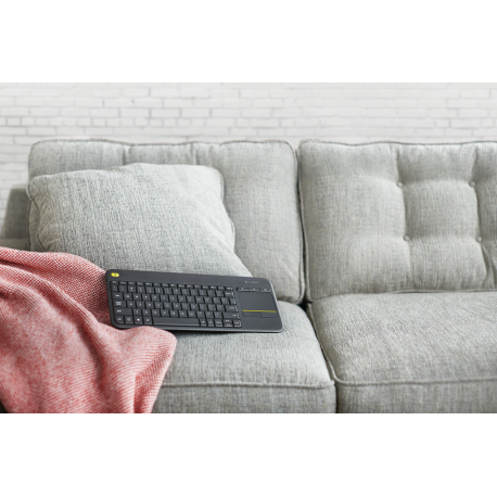 Logitech Wireless Touch Keyboard K400 Plus - Keyboard - wireless - 2.4 GHz - English - 6
