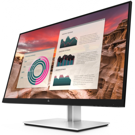 HP E27u G4 - E-Series - LED monitor - 27" - 2560 x 1440 QHD @ 60 Hz - IPS - 250 cd / m² - 1000:1 - 5 ms - HDMI, DisplayPort, USB-C - sparkling black - for Elite Mobile Thin Client mt645 G7; EliteBook 830 G6; Pro Mobile Thin Client mt440 G3 - 1