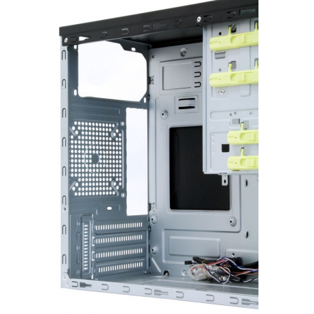 Chieftec Elox Series HT-01B - Tower - micro ATX - no power supply - black - USB/Audio - 3