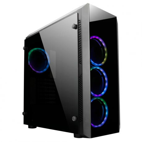 Chieftec Gamer Series SCORPION II - Tower - ATX - windowed side panel (tempered glass) - no power supply (ATX) - black - USB/Audio - 0