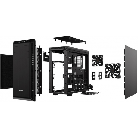 be quiet! PURE BASE 600 - Tower - ATX - no power supply (ATX / PS/2) - black - USB/Audio - 9