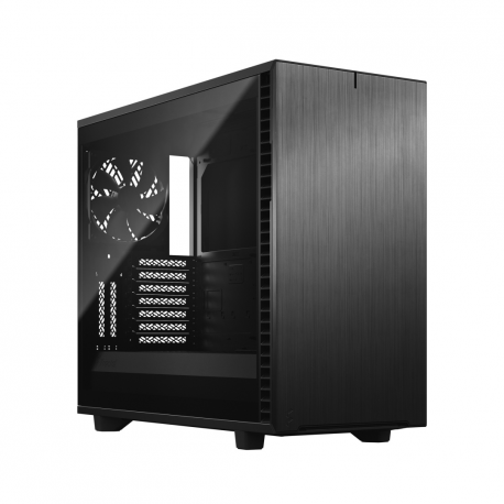 Fractal Design Define 7 - Tempered Glass Edition - tower - extended ATX - windowed side panel (tempered glass) - no power supply (ATX) - black - USB/Audio - 36