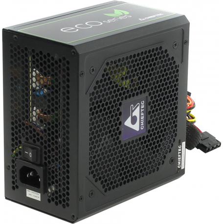 Chieftec ECO Series GPE-600S - Power supply (internal) - ATX12V 2.3 - AC 230 V - 600 Watt - active PFC - 1