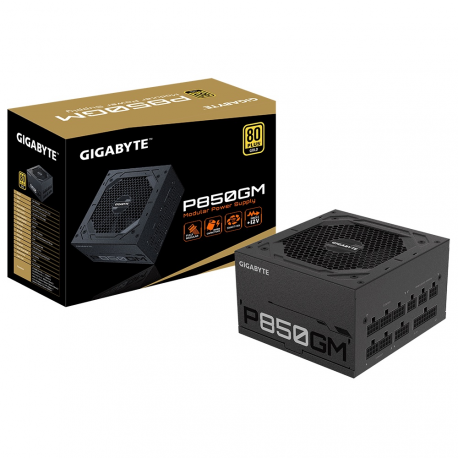 Gigabyte P850GM - Power supply (internal) - ATX12V 2.31 - 80 PLUS Gold - AC 100-240 V - 850 Watt - active PFC - 7