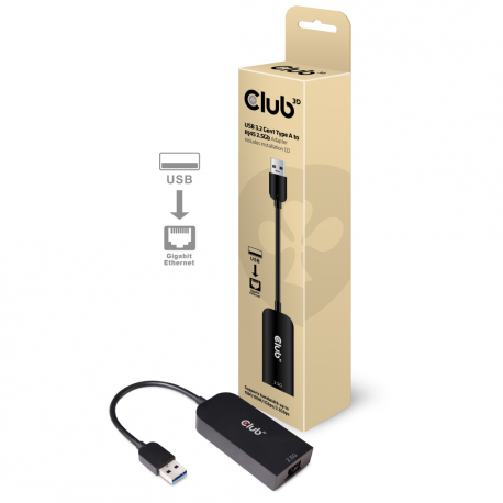 Club 3D - network adapter - USB 3.2 Gen 1 - 2.5GBase-T - 1