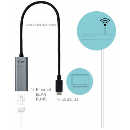 i-Tec - Network adapter - USB-C 3.1 - 10M/100M/1G/2.5 Gigabit Ethernet x 1 - 2