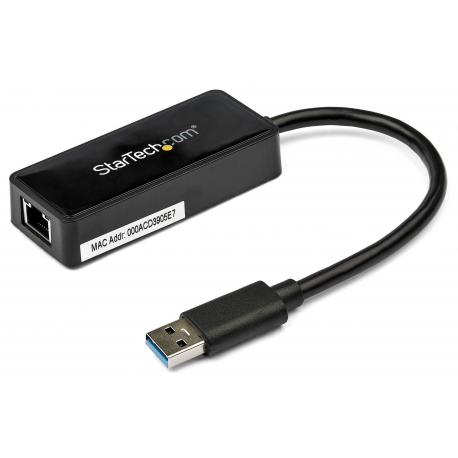 StarTech.com USB 3.0 Ethernet Adapter - USB 3.0 Network Adapter NIC with USB Port - USB to RJ45 - USB Passthrough (USB31000SPTB) - Network adapter - USB 3.0 - Gigabit Ethernet - black - for P/N: TB33A1C - 0
