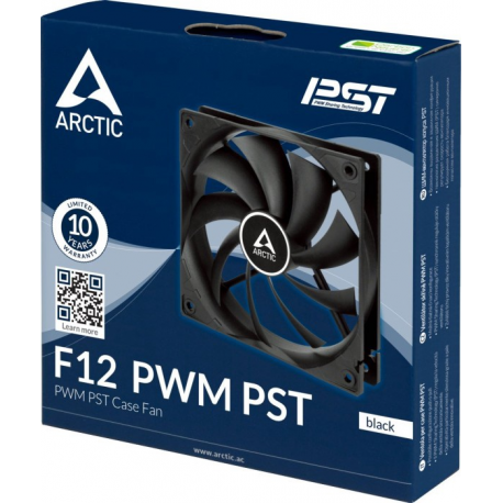 ARCTIC F12 PWM PST - Case fan - 120 mm - black - 5