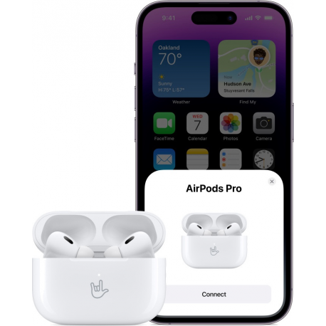 Apple AirPods Pro - 2nd generation - true wireless earphones with mic - in-ear - Bluetooth - active noise cancelling - white - 5
