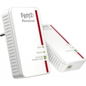 AVM FRITZ!Powerline 1240E - WLAN Set - powerline adapter kit - GigE, HomePlug AV (HPAV) 2.0, IEEE 1901 - 802.11b/g/n - 2.4 GHz - wall-pluggable (pack of 2)