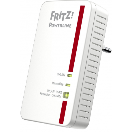 AVM FRITZ!Powerline 1240E - WLAN Set - powerline adapter kit - GigE, HomePlug AV (HPAV) 2.0, IEEE 1901 - 802.11b/g/n - 2.4 GHz - wall-pluggable (pack of 2) - 2