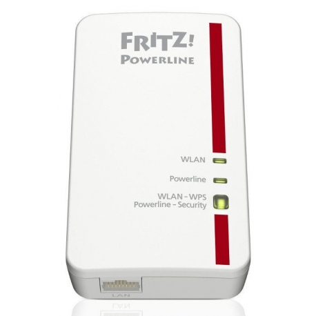 AVM FRITZ!Powerline 1240E - WLAN Set - powerline adapter kit - GigE, HomePlug AV (HPAV) 2.0, IEEE 1901 - 802.11b/g/n - 2.4 GHz - wall-pluggable (pack of 2) - 3
