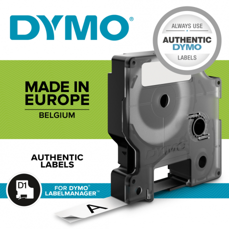 DYMO D1 Durable - Self-adhesive - black on white - Roll (1.2 cm x 5.5 m) 1 cassette(s) label tape - for LabelMANAGER 100, 150, 160, 200, 210, 220, 260, 280, 300, 360, 420, 450; MobileLabeler - 6