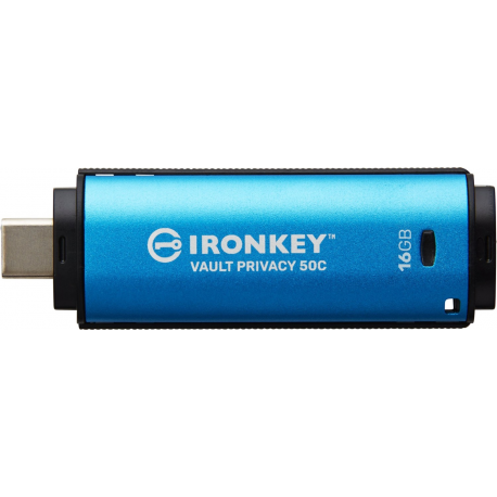 Kingston IronKey Vault Privacy 50C - USB flash drive - encrypted - 16 GB - USB-C 3.2 Gen 1 - TAA Compliant - 3