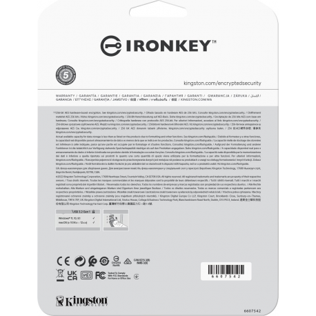 Kingston IronKey Vault Privacy 50C - USB flash drive - encrypted - 16 GB - USB-C 3.2 Gen 1 - TAA Compliant - 5