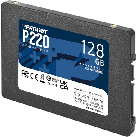 Patriot P220 - SSD - 128 GB - internal - 2.5" - SATA 3Gb / s - 2