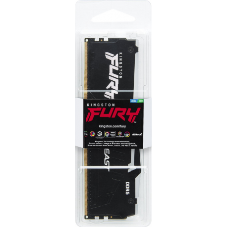 Kingston FURY Beast RGB - DDR5 - module - 32 GB - DIMM 288-pin - 6000 MHz  /  PC5-48000 - CL36 - 1.35 V - unbuffered - on-die ECC - black - 5