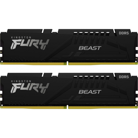Kingston FURY Beast - DDR5 - kit - 64 GB: 2 x 32 GB - DIMM 288-pin - 6000 MHz  /  PC5-48000 - CL36 - 1.35 V - unbuffered - on-die ECC - 0