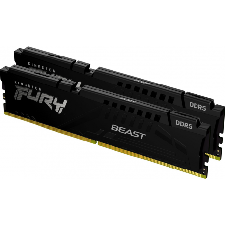 Kingston FURY Beast - DDR5 - kit - 64 GB: 2 x 32 GB - DIMM 288-pin - 6000 MHz  /  PC5-48000 - CL36 - 1.35 V - unbuffered - on-die ECC - 1