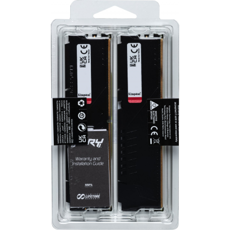 Kingston FURY Beast - DDR5 - kit - 64 GB: 2 x 32 GB - DIMM 288-pin - 6000 MHz  /  PC5-48000 - CL36 - 1.35 V - unbuffered - on-die ECC - 8