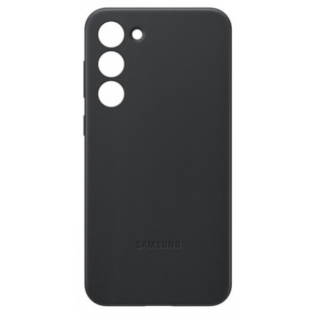 Samsung EF-VS916 - Back cover for mobile phone - genuine leather - black - for Galaxy S23+ - 0