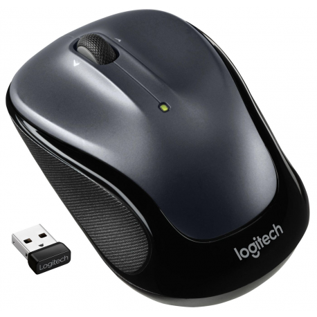 Logitech M325s - Mouse - right and left-handed - optical - 5 buttons - wireless - 2.4 GHz - USB wireless receiver - dark grey - 0