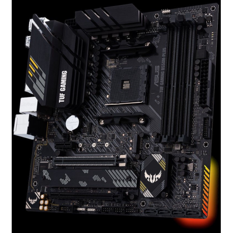 ASUS TUF GAMING B550M-PLUS - Motherboard - micro ATX - Socket AM4 - AMD B550 Chipset - USB-C Gen2, USB 3.2 Gen 1, USB 3.2 Gen 2 - 2.5 Gigabit LAN - onboard graphics (CPU required) - HD Audio (8-channel) - 3