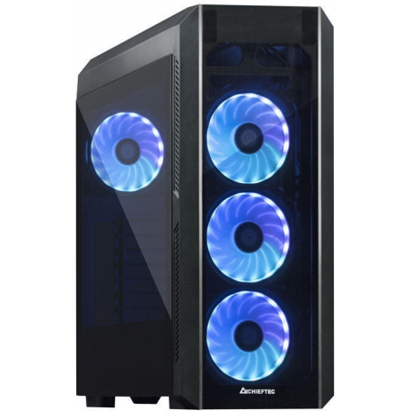 Chieftec Gamer Series SCORPION 3 - Tower - ATX - windowed side panel (tempered glass) - no power supply (ATX) - black - USB/Audio - 0