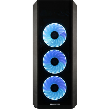 Chieftec Gamer Series SCORPION 3 - Tower - ATX - windowed side panel (tempered glass) - no power supply (ATX) - black - USB/Audio - 6