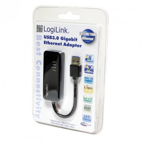 LogiLink USB 3.0 to Gigabit Adapter - Network adapter - USB 3.0 - GigE - 1000Base-T - 5
