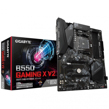Gigabyte B550 GAMING X V2 - 1.0 - motherboard - ATX - Socket AM4 - AMD B550 Chipset - USB 3.2 Gen 1, USB 3.2 Gen 2, USB-C Gen1 - Gigabit LAN - onboard graphics (CPU required) - HD Audio (8-channel) - 4