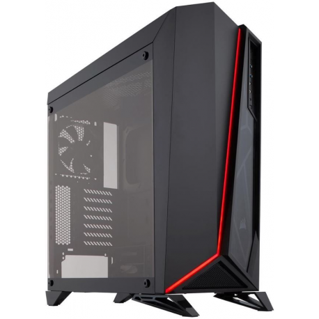 CORSAIR Carbide Series SPEC-OMEGA - Tower - ATX - windowed side panel (tempered glass) - no power supply (ATX) - black - USB/Audio - 2