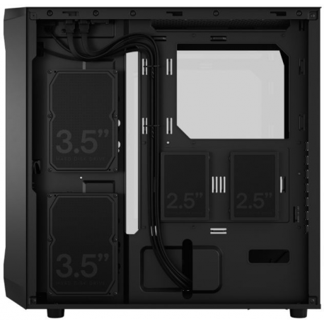 Fractal Design Focus 2 RGB - Tower - ATX - windowed side panel (tempered glass) - no power supply (ATX) - black TG clear tint - USB/Audio - 7