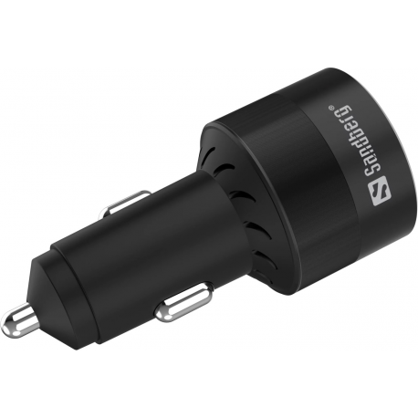 Sandberg Active - Car power adapter - 130 Watt - 3 output connectors (USB, 24 pin USB-C) - 2