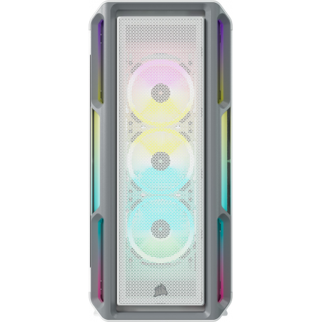 CORSAIR iCUE 5000T RGB - Mid tower - extended ATX - windowed side panel (tempered glass) - no power supply (ATX) - white - USB/Audio - 1
