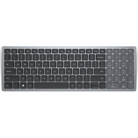 Dell Multi-Device KB740 - Keyboard - compact - wireless - 2.4 GHz, Bluetooth 5.0 - QWERTY - Russian - titan grey - with 3 years Advanced Exchange Service - 0