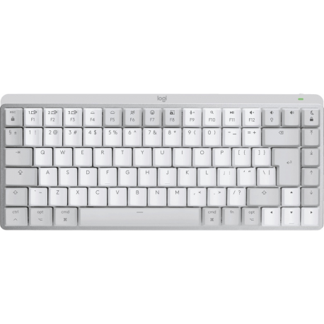 Logitech Master Series MX Mechanical Mini for Mac - Keyboard - backlit - wireless - Bluetooth LE - QWERTY - US International - key switch: Tactile Quiet - pale grey - 0