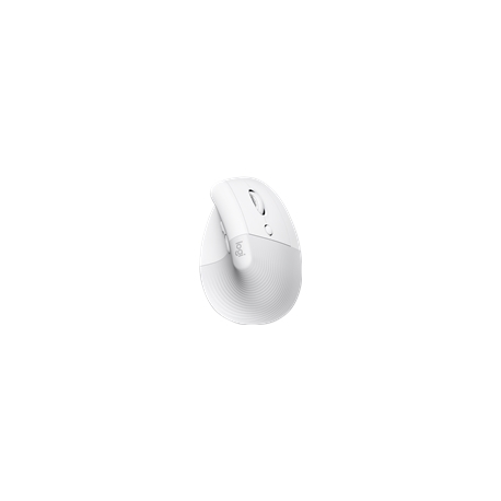 Logitech Lift for Mac - Vertical mouse - ergonomic - optical - 6 buttons - wireless - Bluetooth - Logitech Logi Bolt USB receiver - off-white - for Apple MacBook - 0