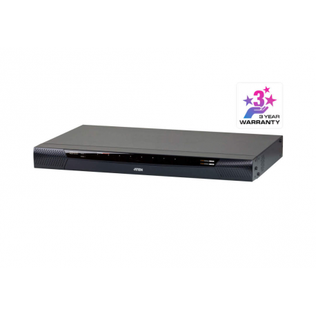 ATEN KVM over IP KN1108VA - KVM switch - Managed - 8 x KVM port(s) - 1 local user - 1 IP user - desktop, rack-mountable - 0
