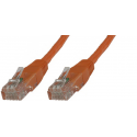 MicroConnect - Network cable - RJ-45 (M) to RJ-45 (M) - 25 cm - 6 mm - UTP - CAT 6 - round, snagless, stranded - orange