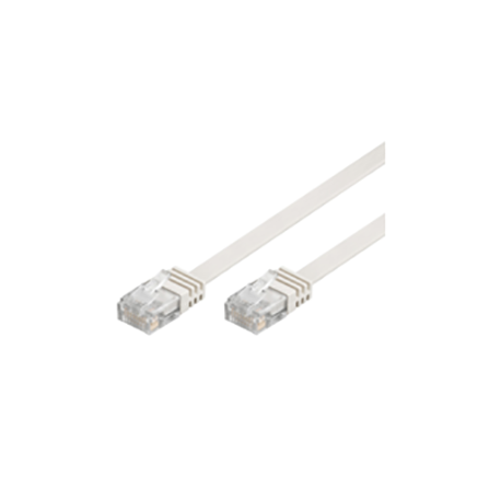 MicroConnect - Network cable - RJ-45 (M) to RJ-45 (M) - 25 cm - UTP - CAT 6 - booted, flat - white - 0