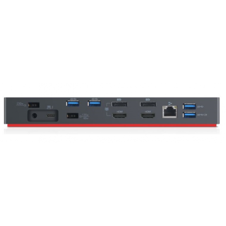 Lenovo ThinkPad Thunderbolt 3 Dock Gen2 - Port replicator - Thunderbolt 3 - 2 x HDMI, 2 x DP, Thunderbolt - GigE - 135 Watt - Denmark - for ThinkPad L480 20LS, 20LT; P51s 20HB, 20HC, 20JY, 20K0; P52s 20LB, 20LC; T470 20HD, 20HE, 20JM, 20JN; T480 20L5, 20L6; T480s 20L7, 20L8; T570 20H9, 20HA, 20JW, 20JX; T580 20L9, 20LA; X1 Yoga (2nd Gen) 20JD, 20JE, 20JF, 20JG; X1 Yoga (3rd Gen) 20LD, 20LE, 20LF, 20LG; X280 20KE, 20KF - 2