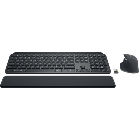 Logitech MX Keys Combo for Business - Keyboard and mouse set - backlit - wireless - Bluetooth LE - QWERTY - US International - graphite - 1
