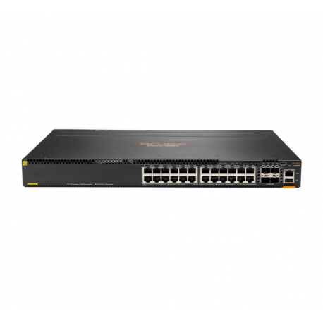 HPE Aruba 6300M - Switch - L3 - Managed - 24 x 10/100/1000 (PoE+) + 4 x 1 Gigabit / 10 Gigabit / 25 Gigabit / 50 Gigabit SFP56 (uplink / stacking) - front and side to back - rack-mountable - PoE+ (720 W) - 0