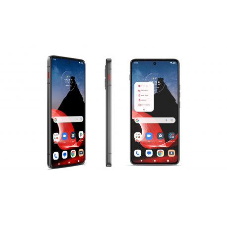 Motorola ThinkPhone - 5G smartphone - dual-SIM - RAM 8 GB  /  Internal Memory 256 GB - pOLED display - 6.6" - 2400 x 1080 pixels (144 Hz) - 3x rear cameras 50 MP, 13 MP - front camera 32 MP - carbon black - 4