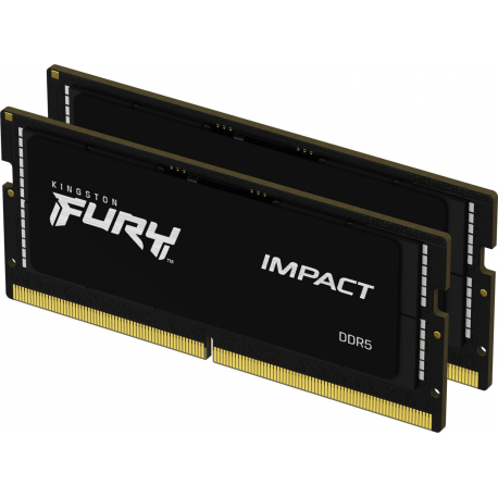 Kingston FURY Impact - DDR5 - kit - 32 GB: 2 x 16 GB - SO-DIMM 262-pin - 5600 MHz / PC5-44800 - CL40 - 1.1 V - unbuffered - on-die ECC - 1