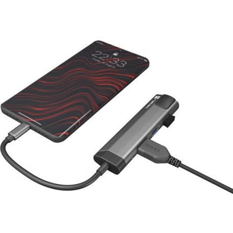 Natec Fowler GO - Docking station - USB-C - HDMI - 1GbE - 8