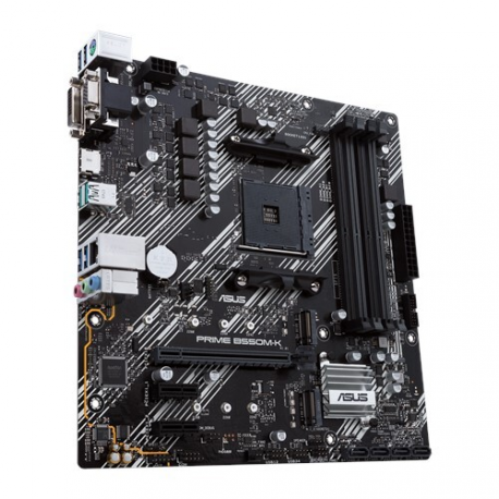 ASUS PRIME B550M-K - Motherboard - micro ATX - Socket AM4 - AMD B550 Chipset - USB 3.2 Gen 1, USB 3.2 Gen 2 - Gigabit LAN - onboard graphics (CPU required) - HD Audio (8-channel) - 5