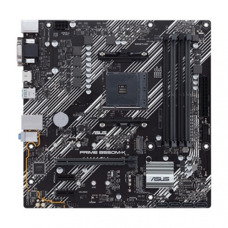 ASUS PRIME B550M-K - Motherboard - micro ATX - Socket AM4 - AMD B550 Chipset - USB 3.2 Gen 1, USB 3.2 Gen 2 - Gigabit LAN - onboard graphics (CPU required) - HD Audio (8-channel) - 10