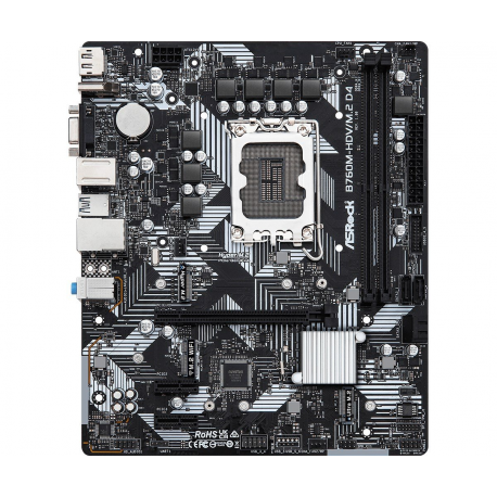 ASRock B760M-HDV / M.2 D4 - Motherboard - micro ATX - LGA1700 Socket - B760 Chipset - USB 3.2 Gen 1, USB-C 3.2 Gen 1 - Gigabit LAN - onboard graphics (CPU required) - HD Audio (8-channel) - 4